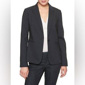 Banana Republic Classic-Fit Washable Italian Wool-Blend Blazer Black 4